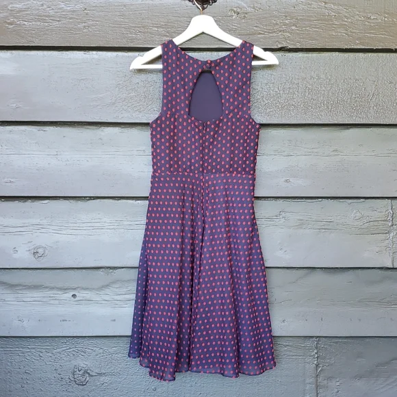 Anthropologie EVA FRANCO Ruffled Clipdot Dress sz 4 Women's - Picture 7 of 11